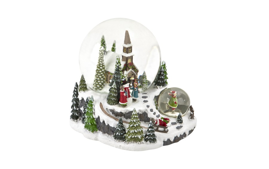 Kula śnieżna z pozytywką Domek 16 cm świąteczna