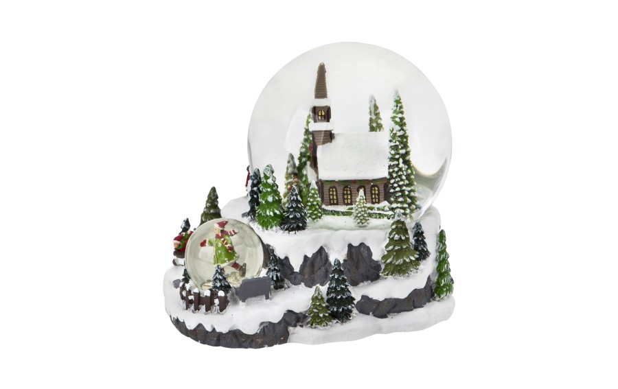 Kula śnieżna z pozytywką Domek 16 cm świąteczna