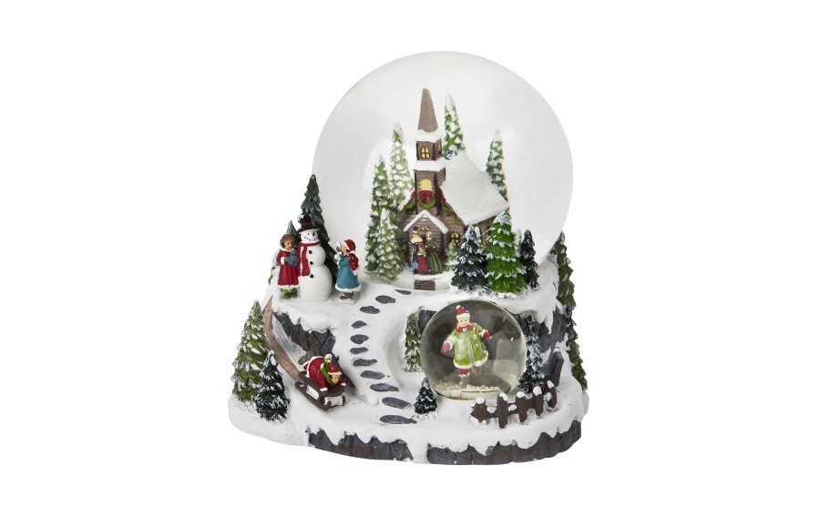 Kula śnieżna z pozytywką Domek 16 cm świąteczna
