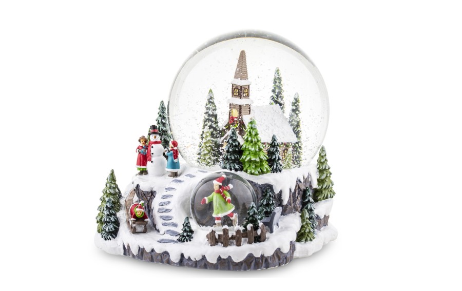 Kula śnieżna z pozytywką Domek 16 cm świąteczna