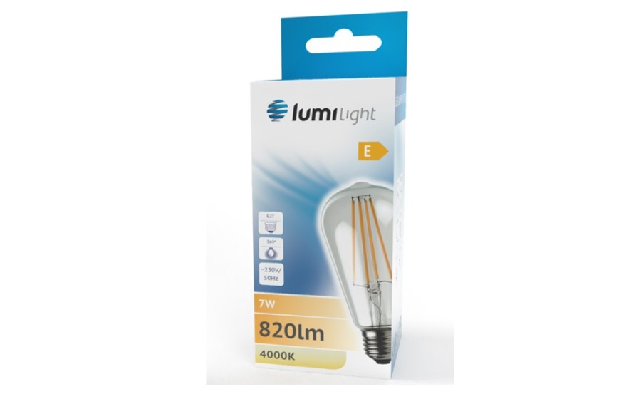 Żarówka LED ozdobna E27 7W barwa naturalna LL5917