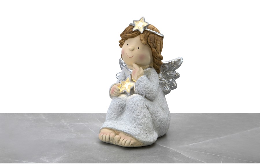 Figurka ozdobna świecąca Aniołek LED 41 cm