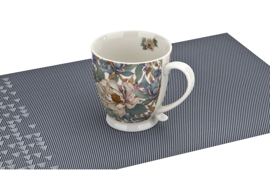 Kubek porcelanowy 510 ml na stopce Peony White