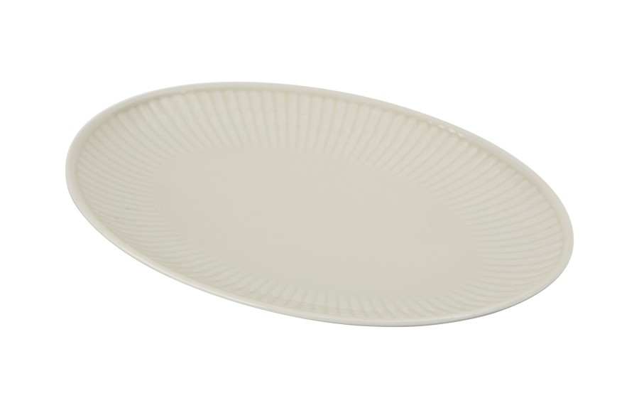 Półmisek owalny 33 cm duży Dalia Kremowa