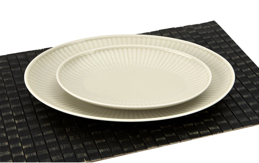 Półmisek owalny 33 cm duży Dalia Kremowa