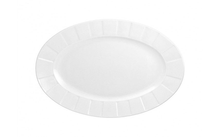 Półmisek owalny 33 cm Oktawa biała 0001
