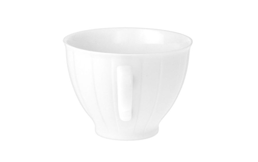 Filiżanka porcelanowa 250 ml + spodek Oktawa biała 0001
