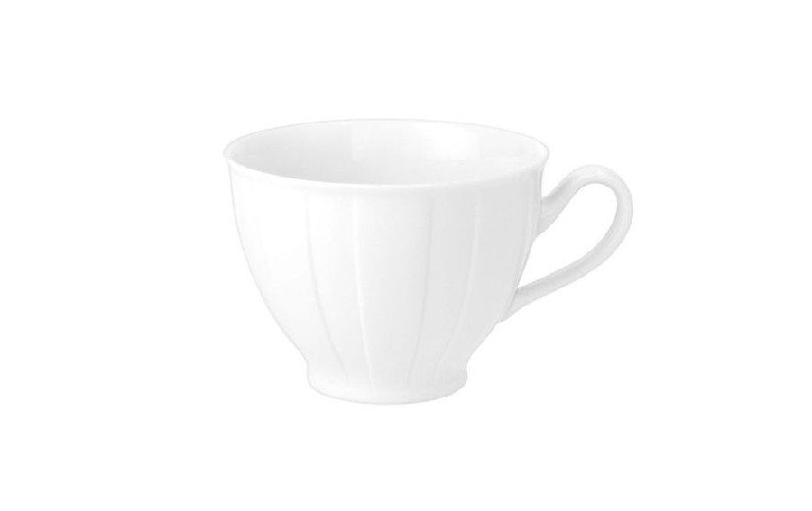 Filiżanka porcelanowa 250 ml + spodek Oktawa biała 0001