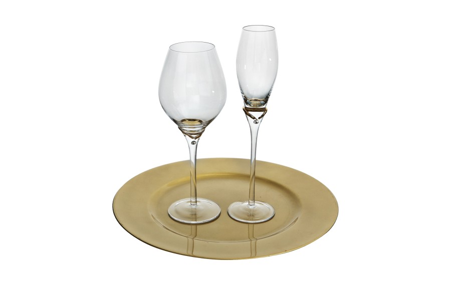 Kieliszek do wina 450 ml zdobiony kryształkiem TG0588