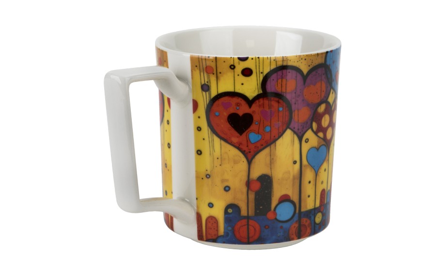 Duży kubek porcelanowy 750 ml Modern Hearts