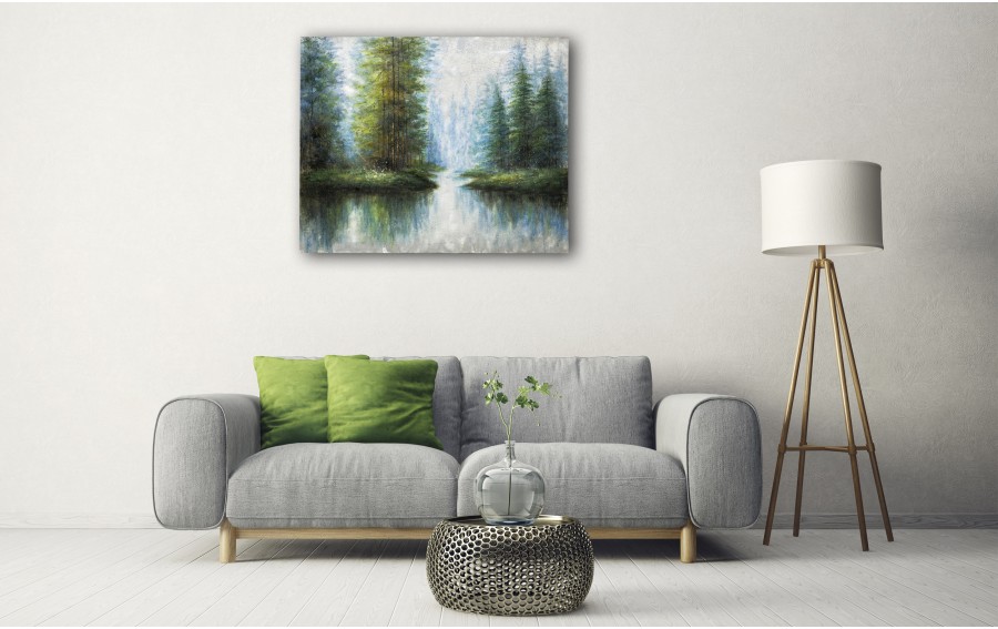 Obraz na płótnie 100x120 cm Las na wodzie