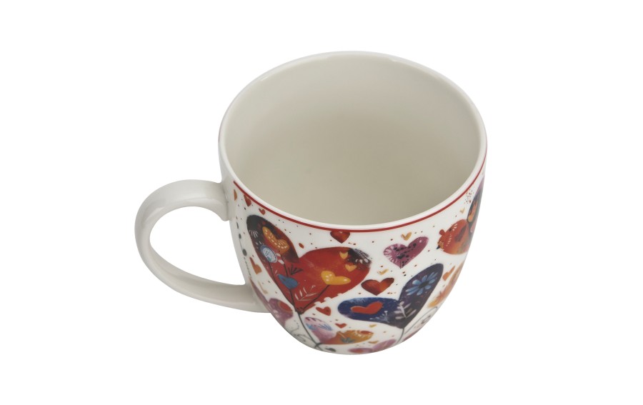 Kubek porcelanowy 460 ml Kolorowe Serca 1