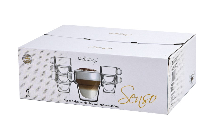 Komplet 6 szklanek termicznych 350 ml Senso z podwójną ścianką