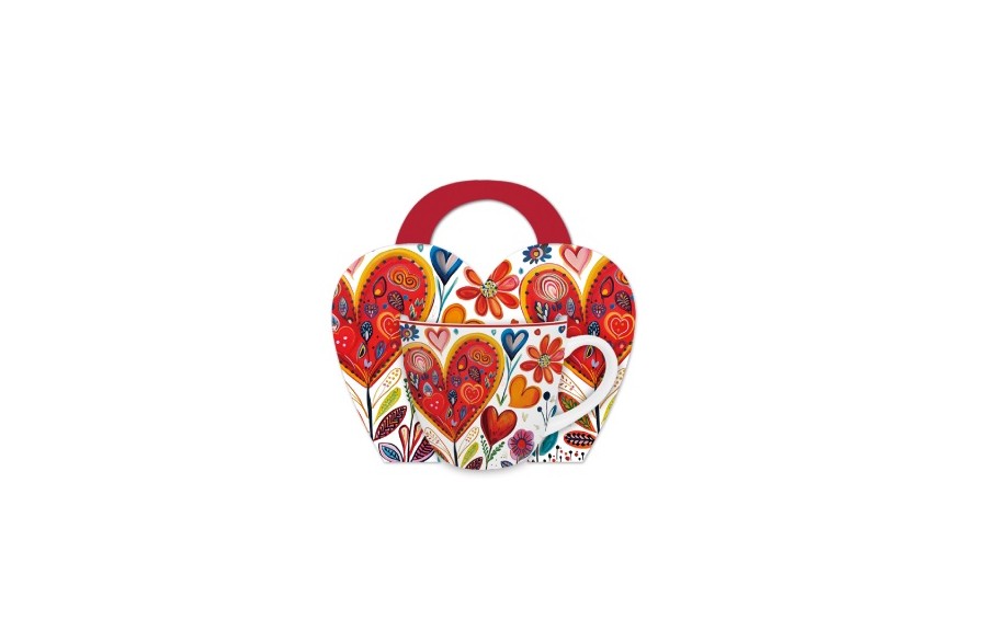 Kubek porcelanowy 460 ml Kolorowe Serca 4