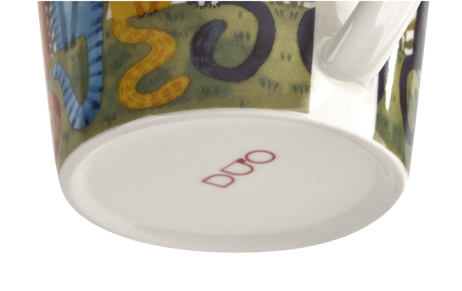 Kubek porcelanowy 610 ml prosty Koty Ogrodowe