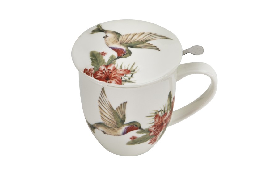 Kubek porcelanowy 400 ml z zaparzaczem KOLIBER