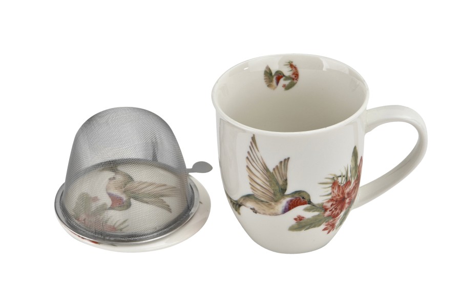 Kubek porcelanowy 400 ml z zaparzaczem KOLIBER