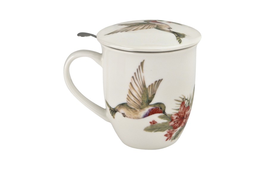 Kubek porcelanowy 400 ml z zaparzaczem KOLIBER
