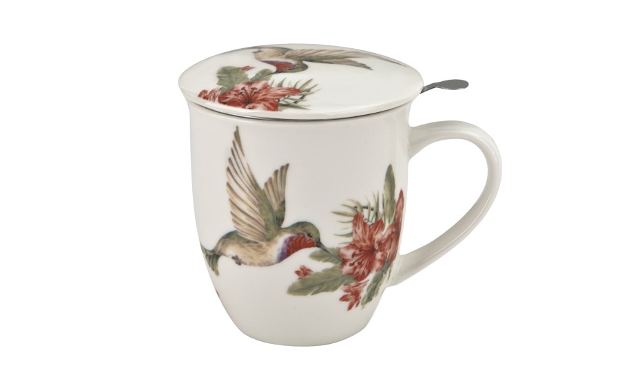 Kubek porcelanowy 400 ml z zaparzaczem KOLIBER