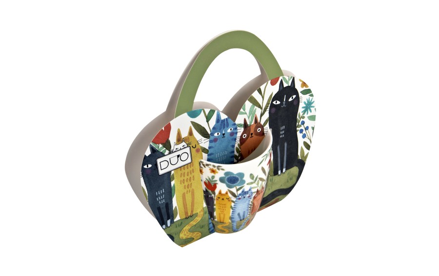 Kubek porcelanowy 350 ml Koty Ogrodowe
