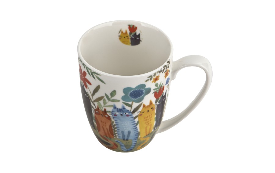 Kubek porcelanowy 350 ml Koty Ogrodowe