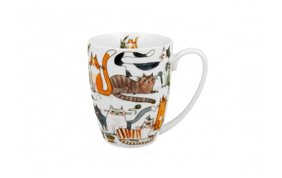 Kubek porcelanowy 350 ml Leniwe Koty