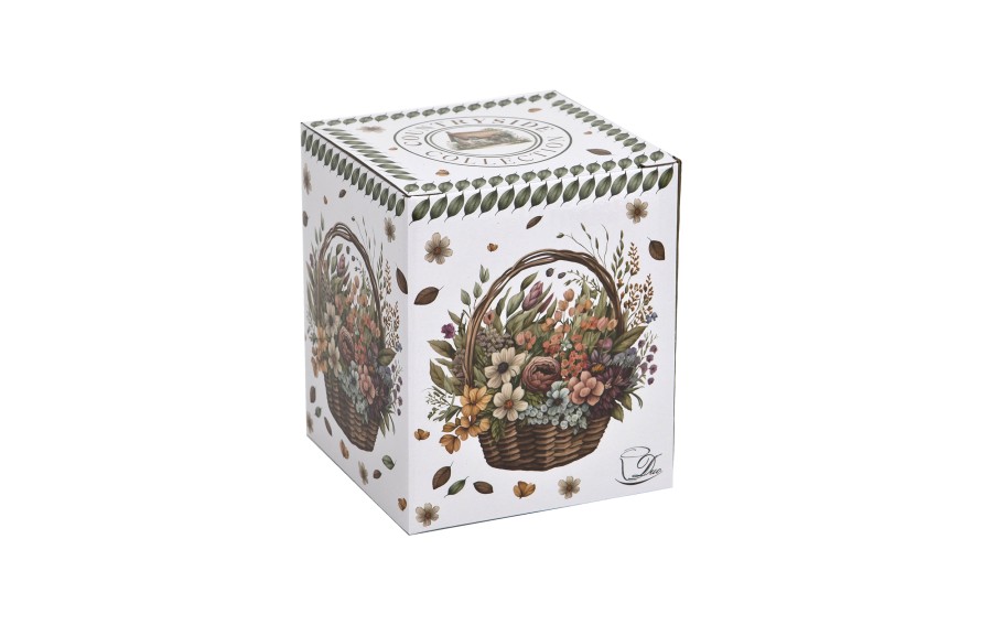 Kubek porcelanowy 360 ml z zaparzaczem Kwiaty Polne