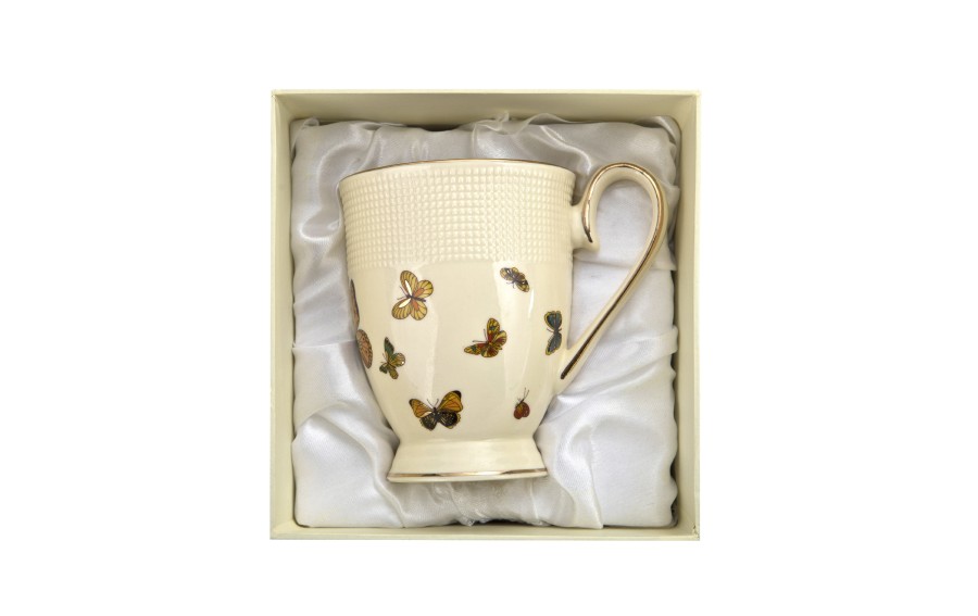 Kubek porcelanowy 400 ml Motylki