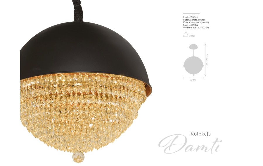 Lampa wisząca kryształowa Damti 83155 FI80