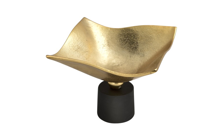 Patera ozdobna metalowa 20 cm czarno-złota
