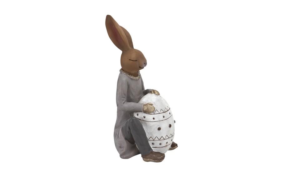 Figurka Królik przy jajku 42 cm chłopiec