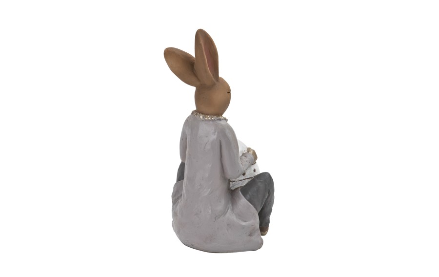 Figurka Królik przy jajku 42 cm chłopiec