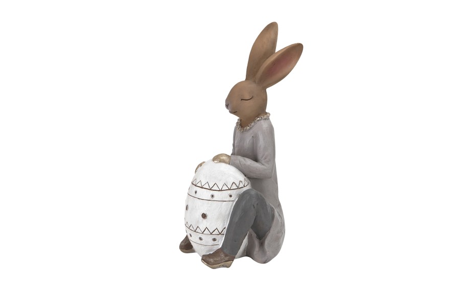 Figurka Królik przy jajku 42 cm chłopiec