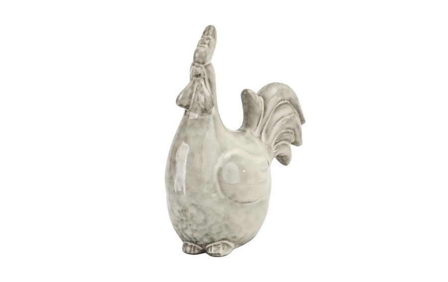 Figurka ozdobna Kogut szary 24 cm
