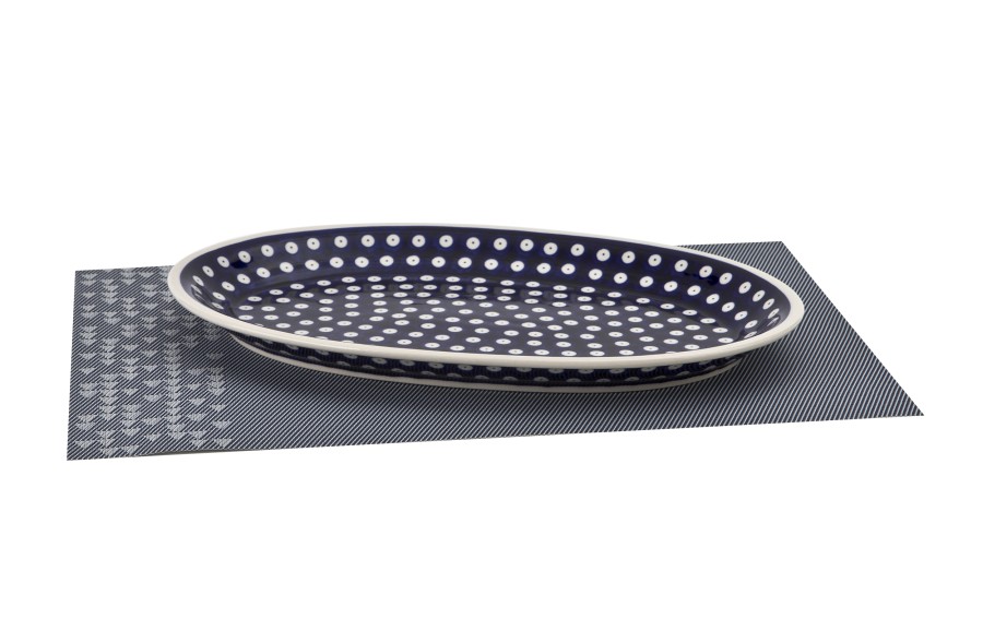 Półmisek owalny 36,5x23 cm Bolesławiec Dekor 42