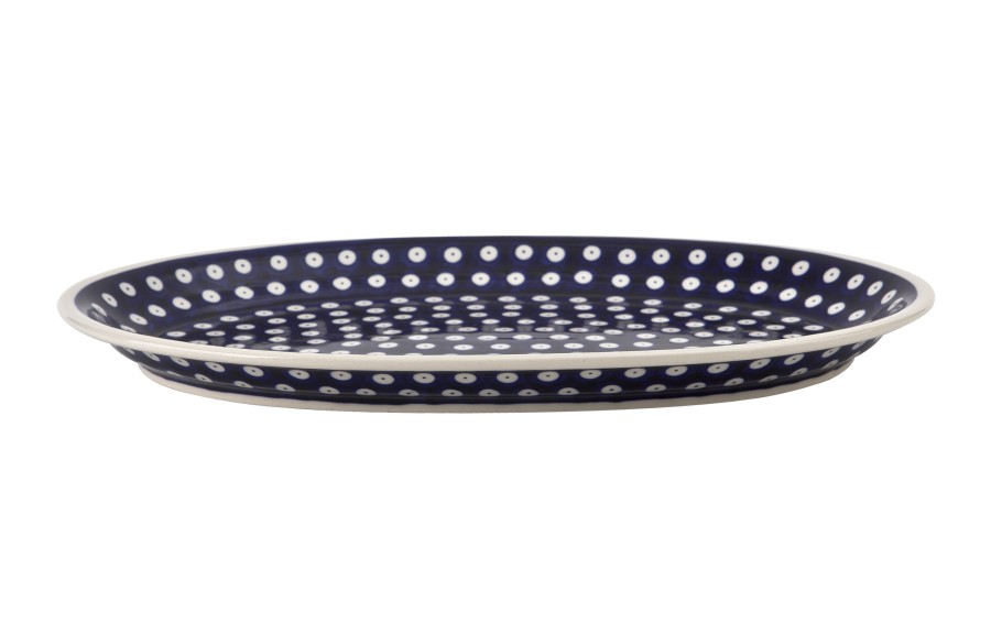 Półmisek owalny 36,5x23 cm Bolesławiec Dekor 42