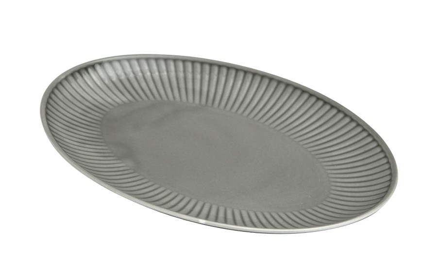 Półmisek owalny 33x24 cm Dalia Szara