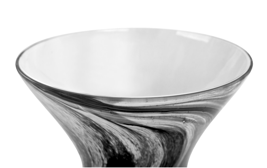 Wazon szklany 25 cm czarno-biały 2311/C275