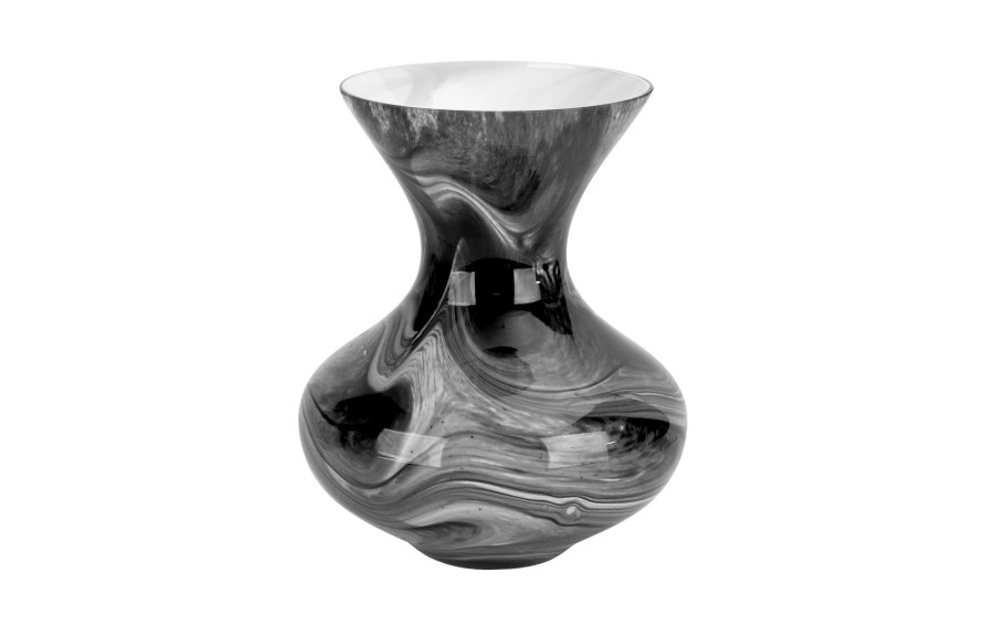 Wazon szklany 25 cm czarno-biały 2311/C275