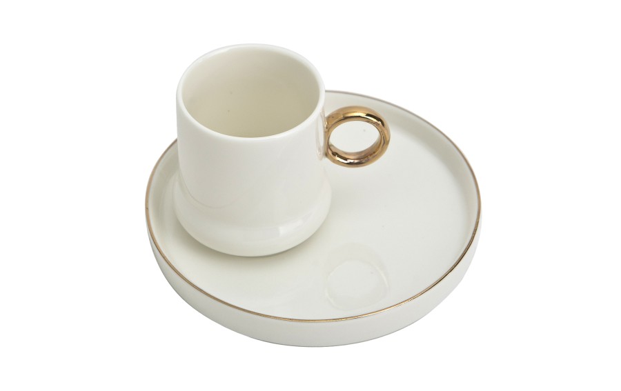 Komplet 2 filiżanek 100 ml + spodki espresso Nevada