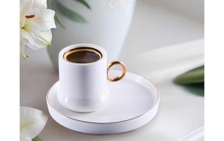 Komplet 2 filiżanek 100 ml + spodki espresso Nevada