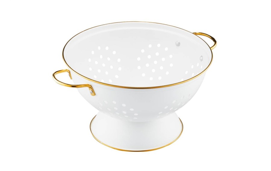 Durszlak cedzak z rączkami 24 cm Royal biały