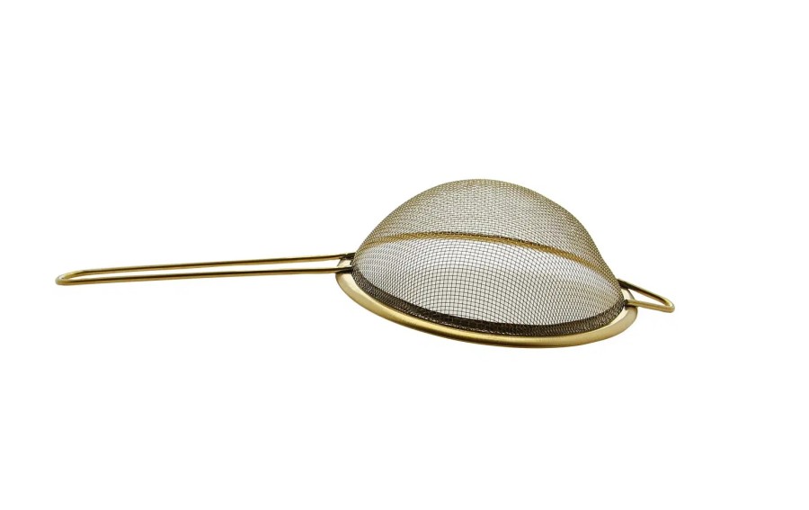 Sitko stalowe 14 cm z rączką złote