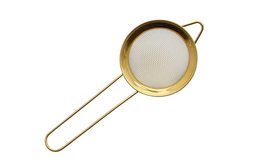Sitko stalowe 8 cm z rączką złote