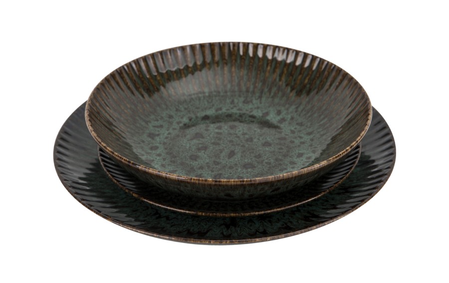 Talerz deserowy 21,2 cm Jade Stoneware zielony