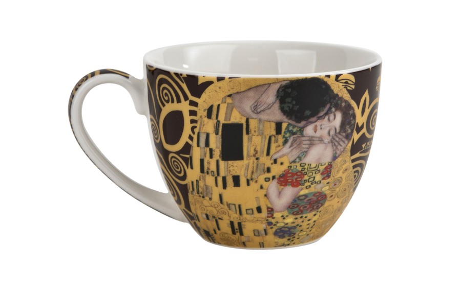 Filiżanka porcelanowa 250 ml + spodek The Kiss Brown