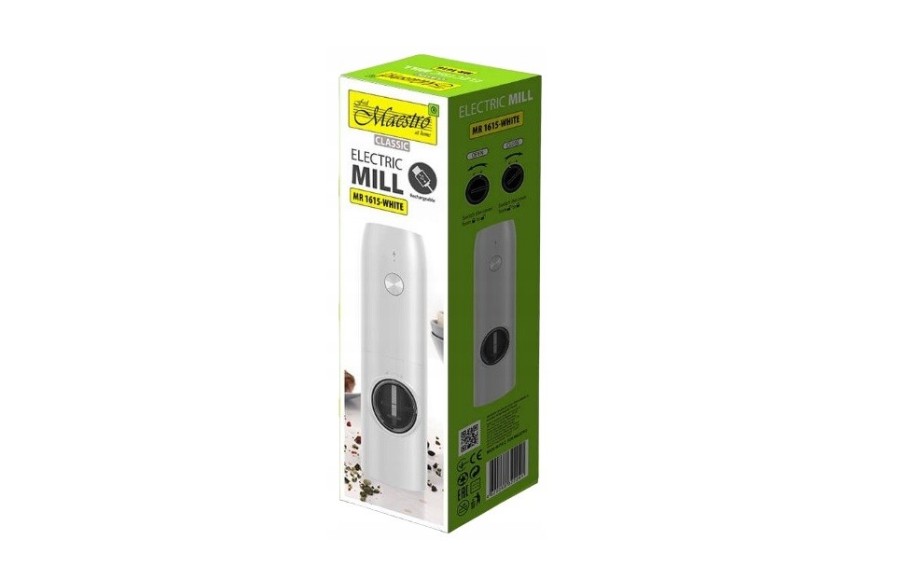 Elektryczny młynek do przypraw USB MR-1615 White