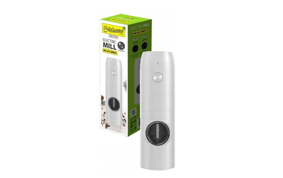Elektryczny młynek do przypraw USB MR-1615 White