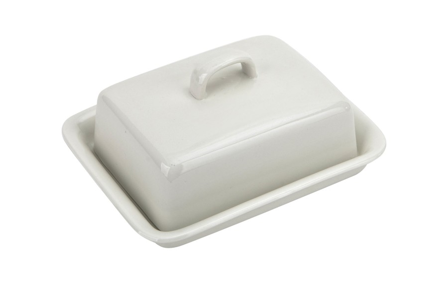 Maselnica porcelanowa z pokrywą 14x17 cm Simple