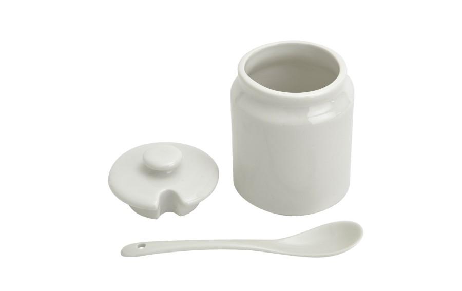 Cukierniczka porcelanowa 180 ml z łyżką i pokrywką